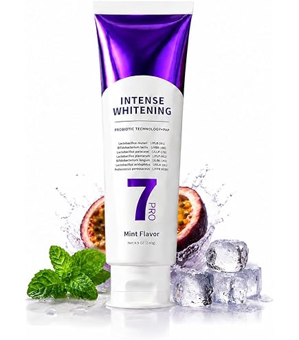 7-Pro Intensive Teeth Whitening Toothpaste, 120 g Intense Whitening Toothpaste, Fresh Breath, Healthy Gums, for Sensitive Teeth, Mint Flavour (Pack of 4)